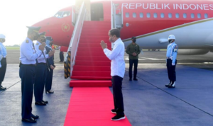 Presiden Joko Widodo bertolak menuju Provinsi Kalimantan Barat dari Pangkalan TNI AU Halim Perdanakusuma, Jakarta
