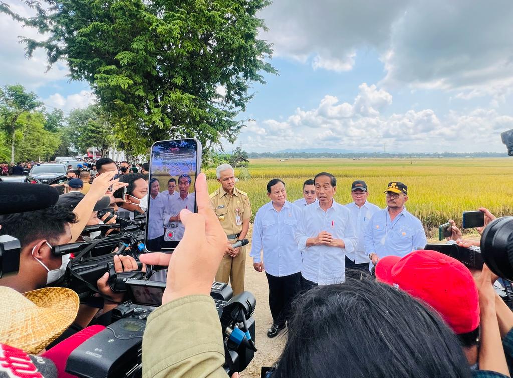 Saat Presiden Jokowi Panen Bersama Menteri Pertanian di Kebumen_1