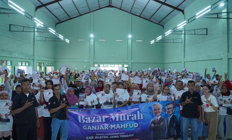 Ratusan Warga Kabupaten Klaten Bersatu di Bazar Murah Ganjar-Mahfud